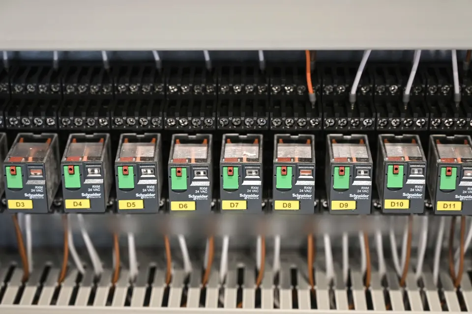 Close up of Boxes with Wires
